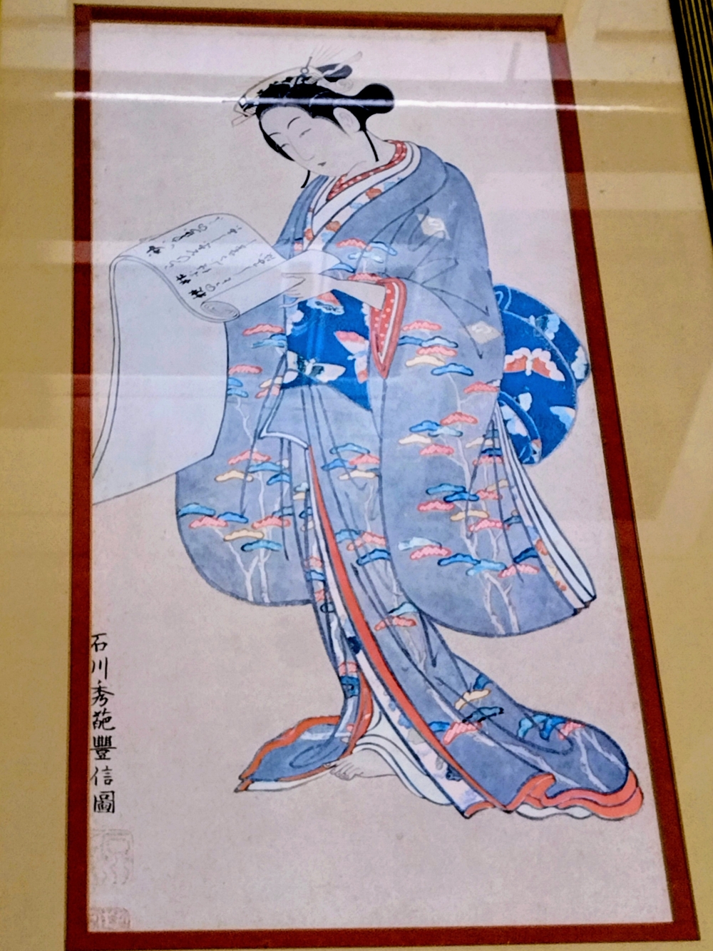 Antique Ishikawa Toyonobu Ukiyoe Painting